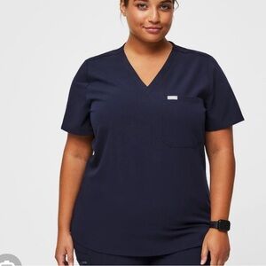 NWT FIGS Technical Catarina One Pocket Scrub Top Shirt Navy Blue 6XL Navy